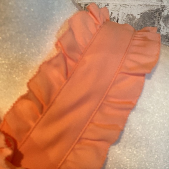 J. Crew Dress Tank. Size 4. Adorable ruffle straps. Cross-strap front. Coral. - Picture 8 of 13